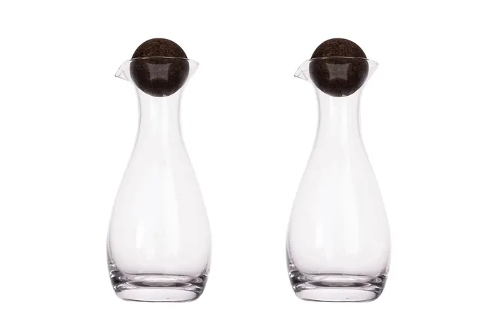 Sagaform Nature carafe oil/vinegar with cork stoppers 2 pcs. 300ml