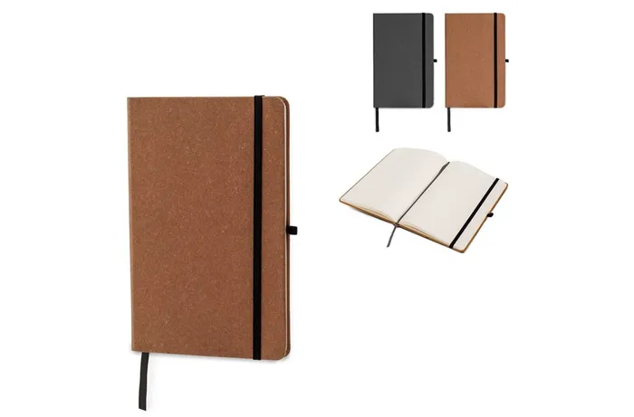 Hardcover notebook recycled leer A5