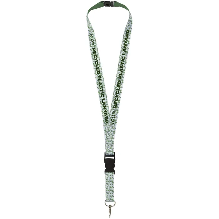 Balta recycled PET lanyard with safety breakaway and buckle