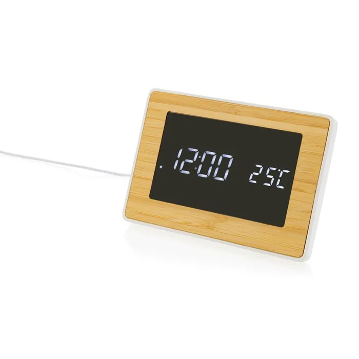 Utah  recycled plastic and bamboo LED clock