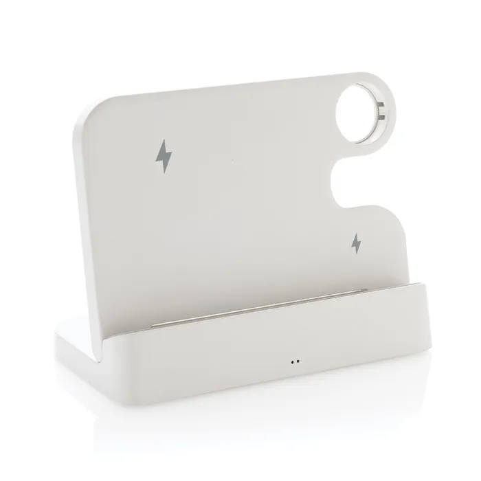 Double chargeur 15W en plastique  avec emplacement iWatch