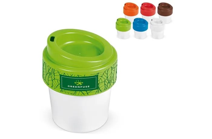 Coffee cup Hot-but-cool with lid 240ml