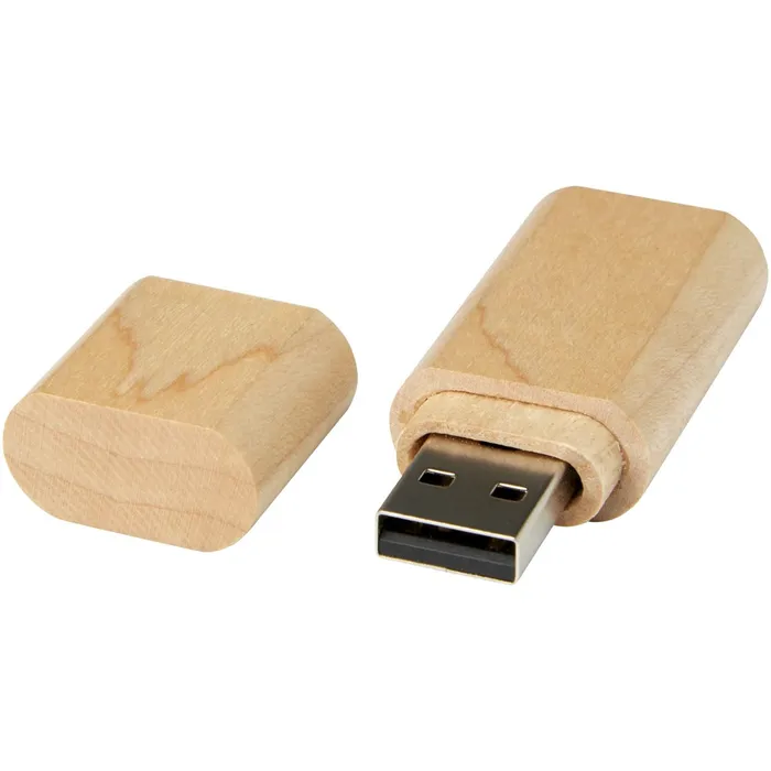 Clé USB 2.0 en bois avec porte-clés