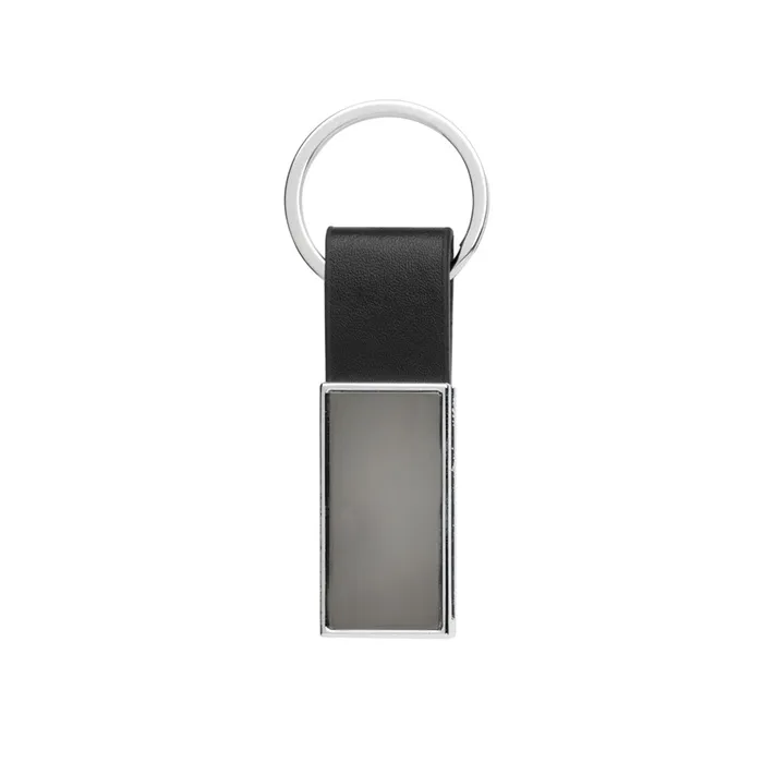 Luxury PU keychain  recycled zinc alloy