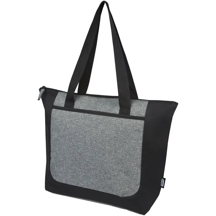 Reclaim  recycled two-tone zippered tote bag 15L