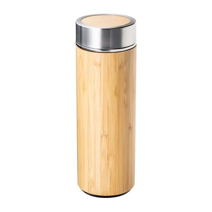 Insulated Flask with Stainless Steel and Bamboo with Tea Strainer RETUMBLER-ADAMUZ