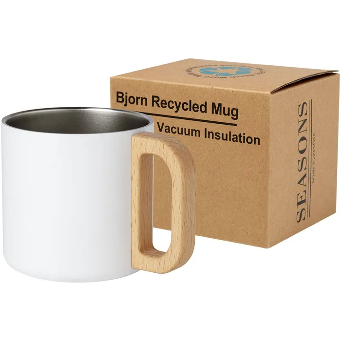 Tasse Bjorn de 360 ml en acier inoxydable recyclé certifiée  avec isolation sous vide et couche de cuivre