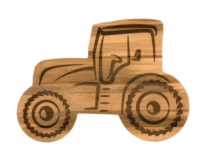 Plank tractor beuken 35x25 cm