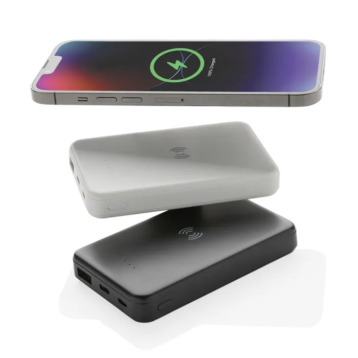 Powerbank 5000mAh avec induction 5W en plastique recyclé RCS