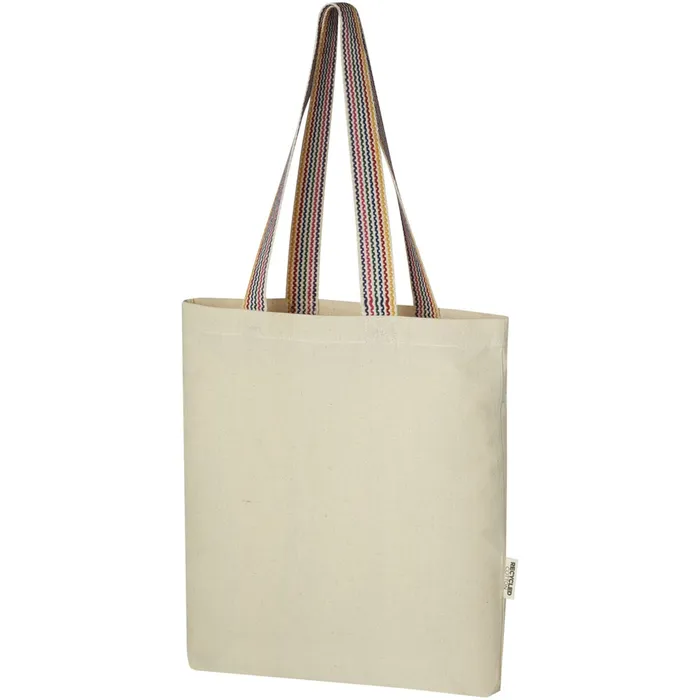 Sac shopping Rainbow de 5 l en coton recyclé 180 g/m²