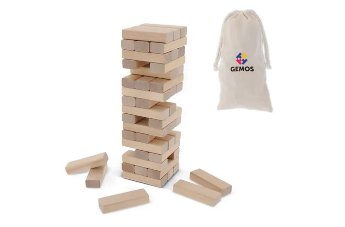 Tower game wood in pouch