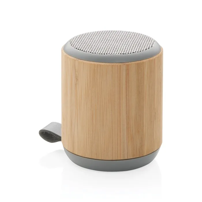 Enceinte sans fil 3W en bambou et tissu