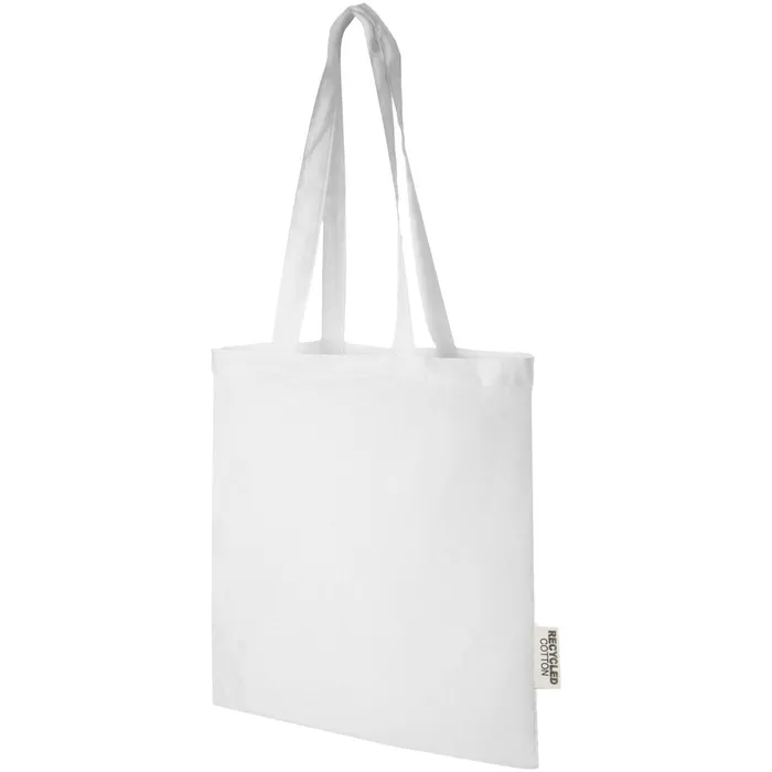 Madras 140 g/m2 GRS recycled cotton tote bag 7L