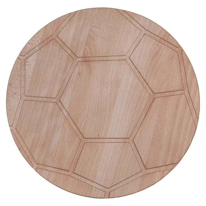 Cutting board football beech 26⌀ cm