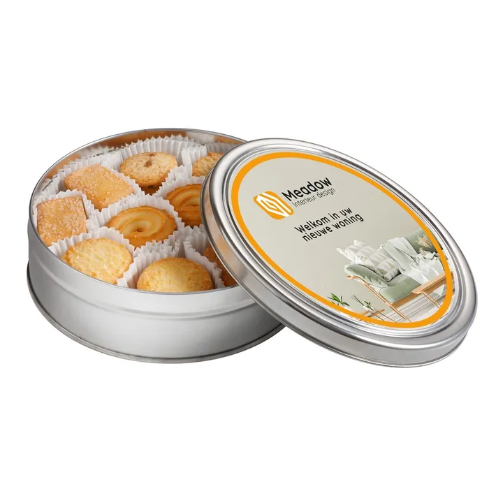 Round cookie tin