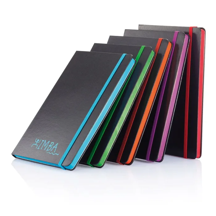 Deluxe hardcover A5 notebook with coloured side