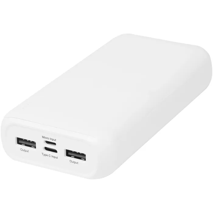 Electro powerbank van 20.000 mAh van gerecycled plastic