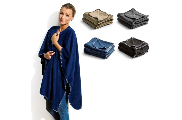 Nightingale Poncho en laine polaire 120x160 cm