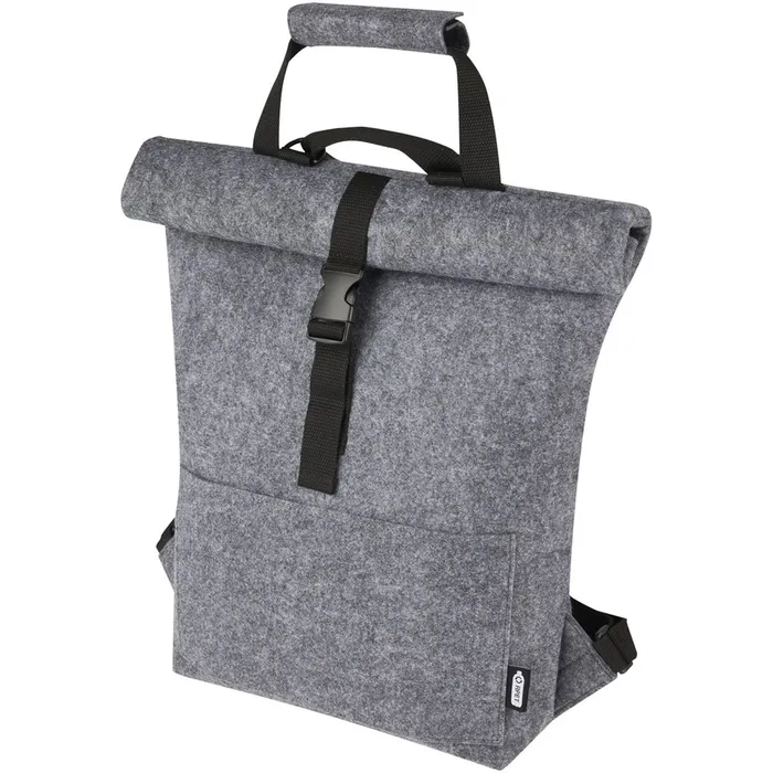 Felta  recycled felt roll-top bike bag 13L