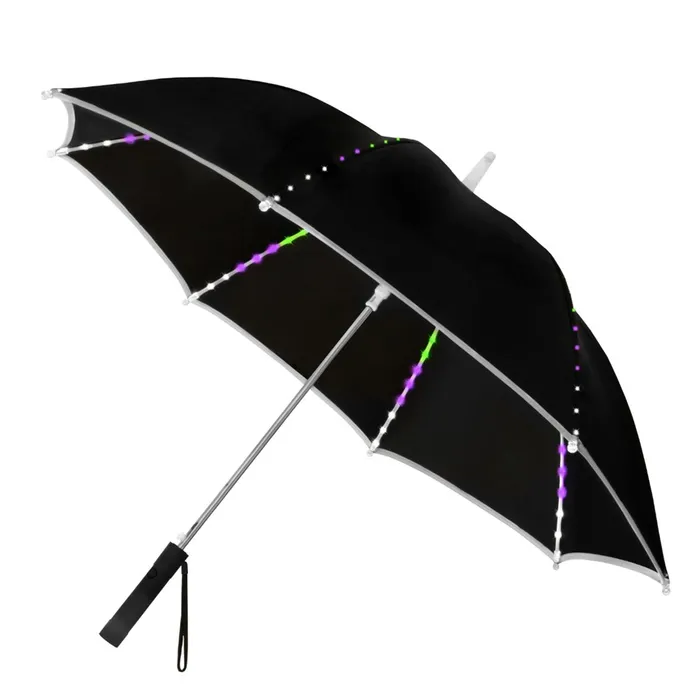 FALCONE - Parapluie LED - Automatique - Impermable au vent - 104 cm - Noir