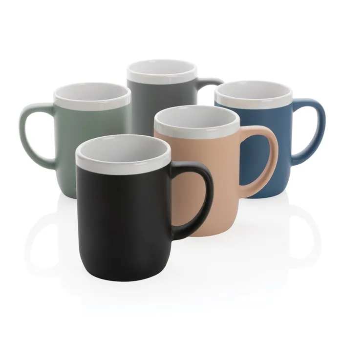 Mug 300ml en céramique avec bord blanc