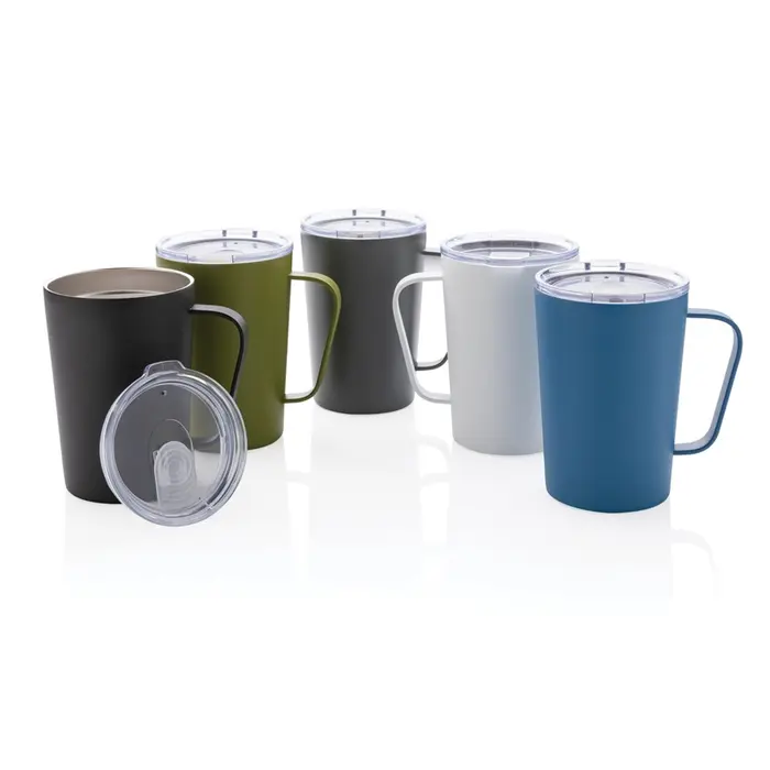 Tasse moderne en acier inoxydable  RCS avec couvercle