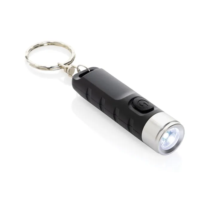 Porte-clés lampe torche charge USB en plastique  Globix