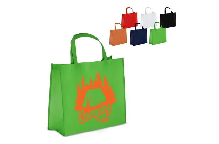 R-PET Carry bag laminated non-woven 40 x 16 x 35cm 105g/m²