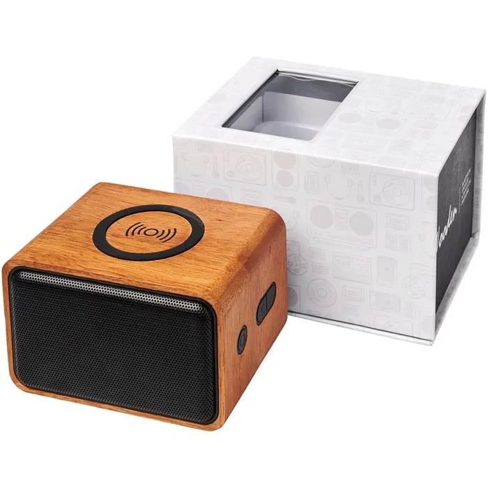 Enceinte Wooden avec chargeur à induction de 3 W