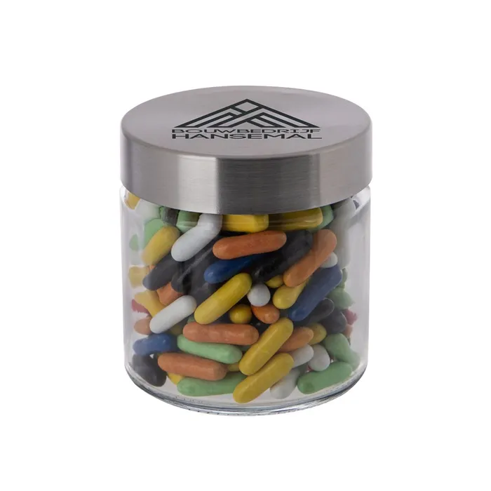 Glass jar stainless steel lid 0,35 liter