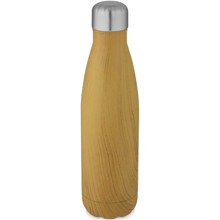 Cove 500 ml vacuum insulated stainless steel bottle with wood print