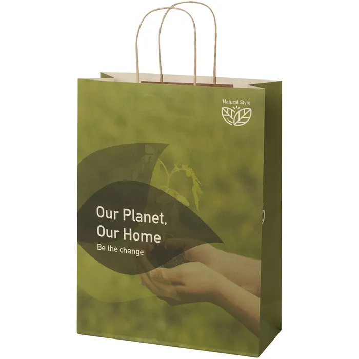 Agricultural waste 150 g/m2 paper bag with twisted handles - XX large