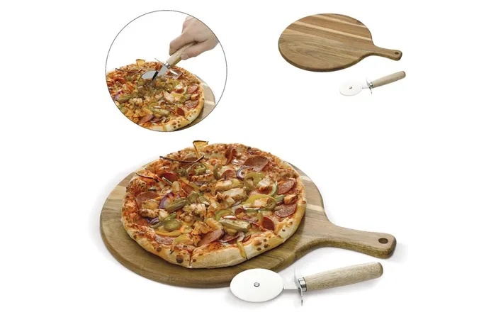 Pizzaplank met snijder