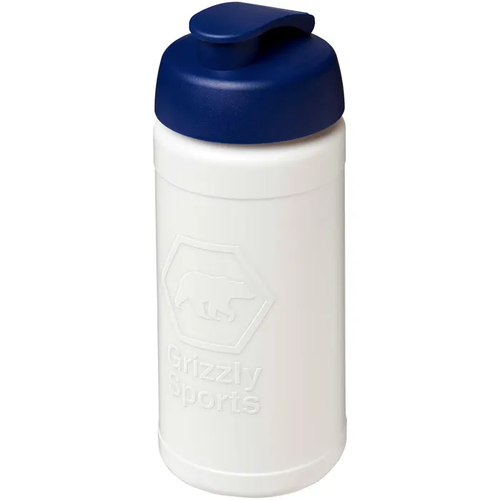 Bouteille de sport Baseline Rise de 500 ml recyclée avec couvercle rabattable