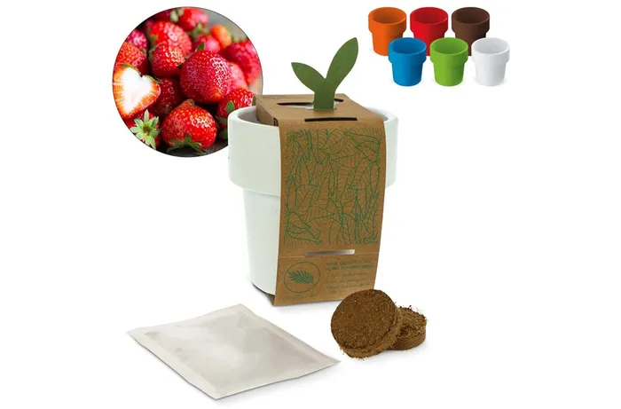 Hot-but-cool beker met aardbeien zaadjes