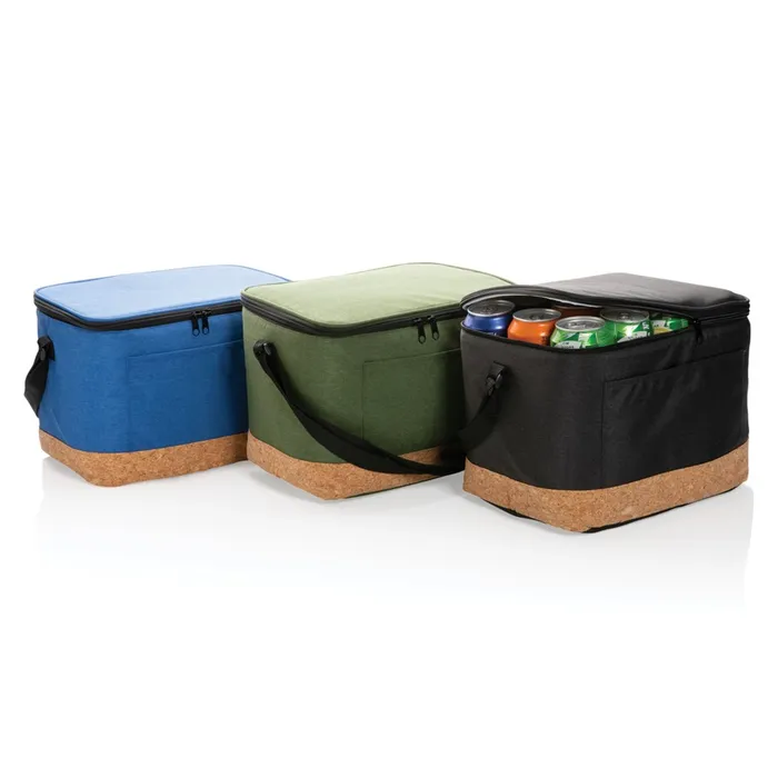 Impact  XL RPET two tone cooler bag with cork detail