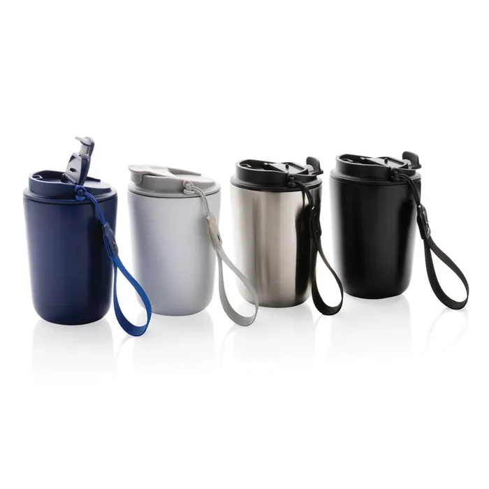 Cuppa  re-steel vacuum tumbler with lanyard