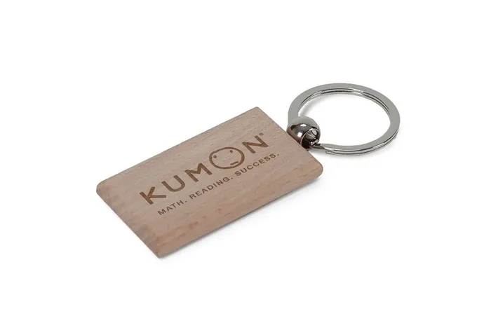 Key ring wood rectangular