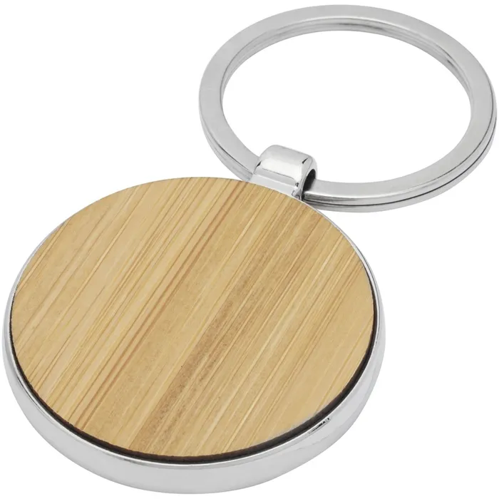 Nino bamboo round keychain