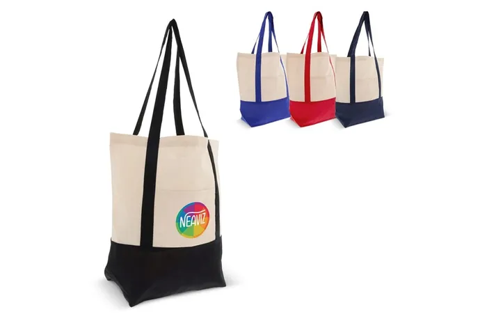 Sac à provisions en coton OEKO-TEX® 140g/m² 40x10x35cm