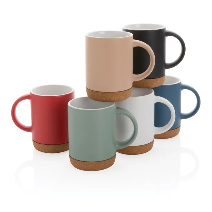 Ceramic mug with cork base 280ml