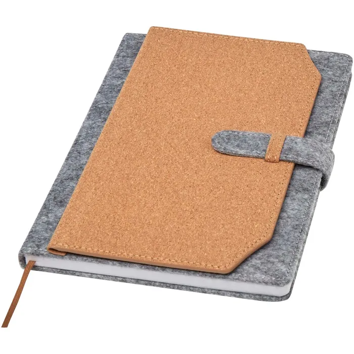 Viviana A5 recycled felt and cork notebook