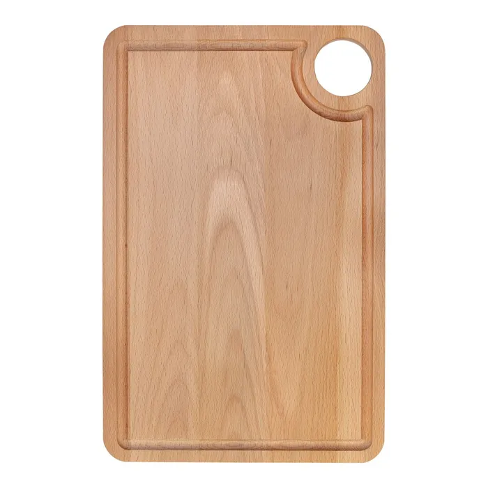 Cutting board with juice channel and 'eye' beech 34x22 cm