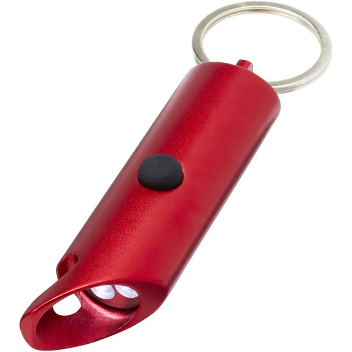 Flare  recycled aluminium IPX LED light and bottle opener with keychain