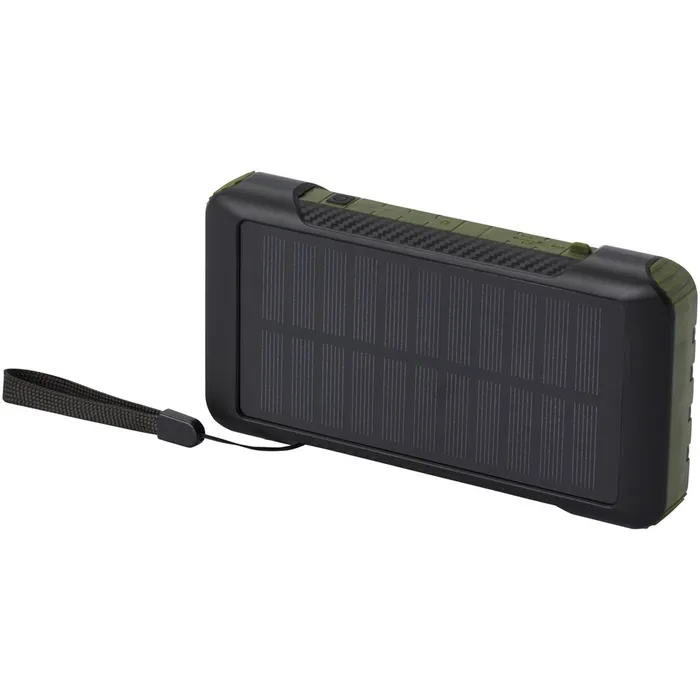 Soldy  plastic powerbank van 10.000 mAh met zonnedynamo