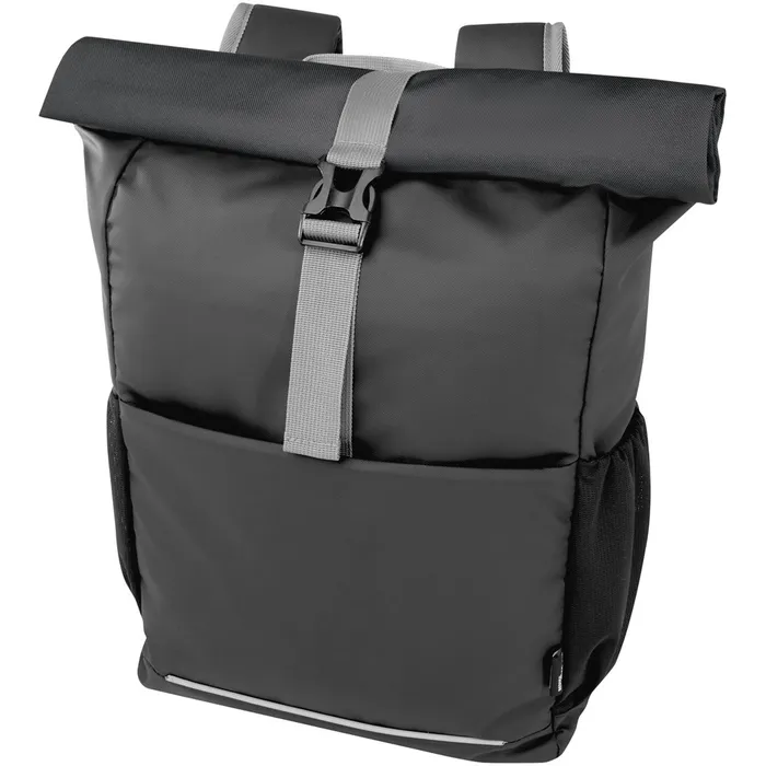 15"  recycled water resistant roll-top bike bag 20L