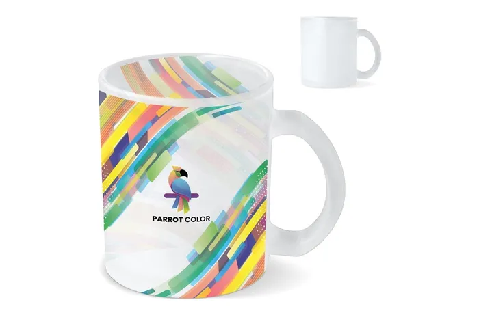 Mallorca subli frosted glass mug 335ml