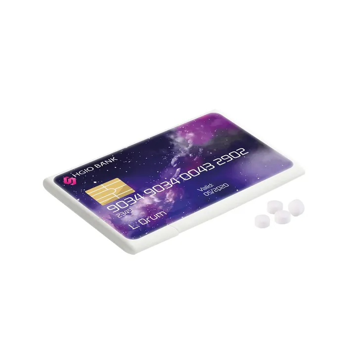 Mint creditcard met suikervrije mints