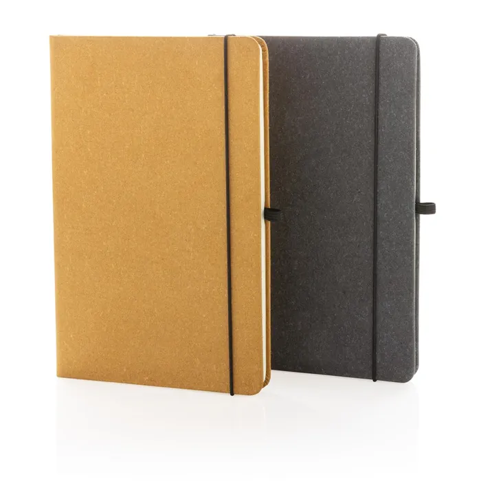 Recycled leather hardcover notebook A5