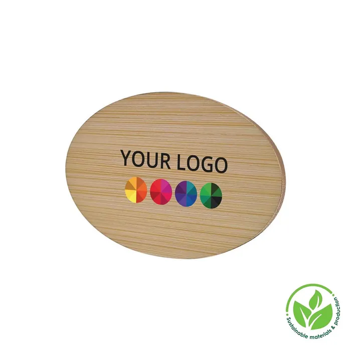 Badge Bamboo Ovale 74x50mm